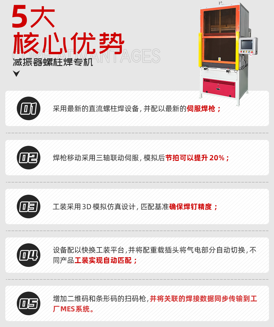 減振器螺柱焊專機核心優勢